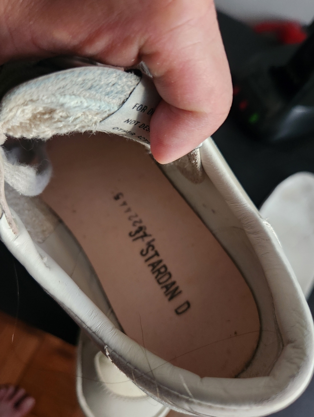 Golden Goose Stardan Size 37  White Sneakers with Black - Picture 5 of 10